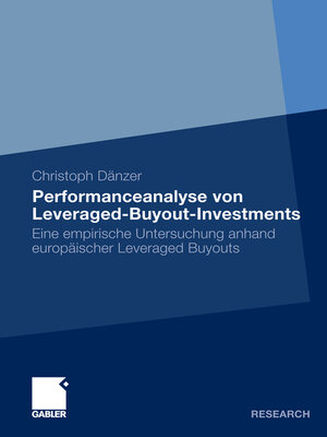 cover image of Performanceanalyse von Leveraged-Buyout-Investments